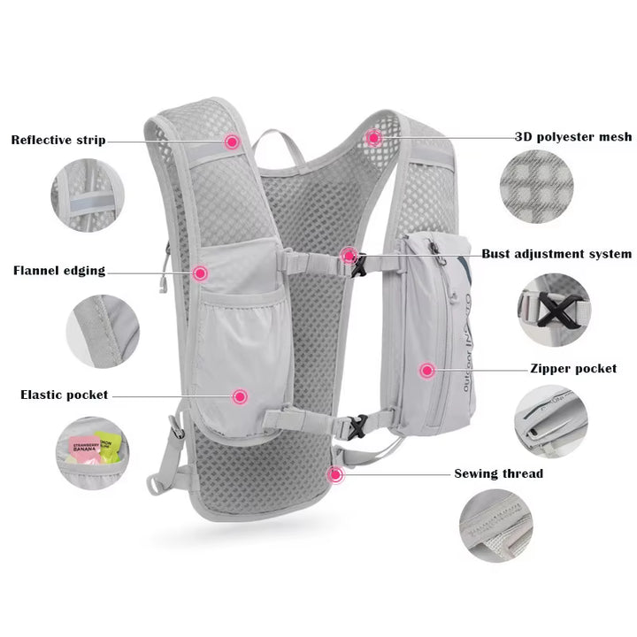 Run Without Limits – Breathable Hydration Vest with Storage